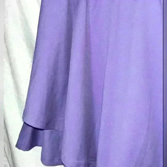Lavender High Waisted Skirt with Pocket Shorts - Picture 2 of 3